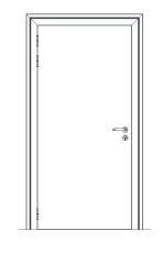 Porte isotherme de service gauche - cadre alu