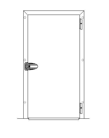 Porte chambre froide battante